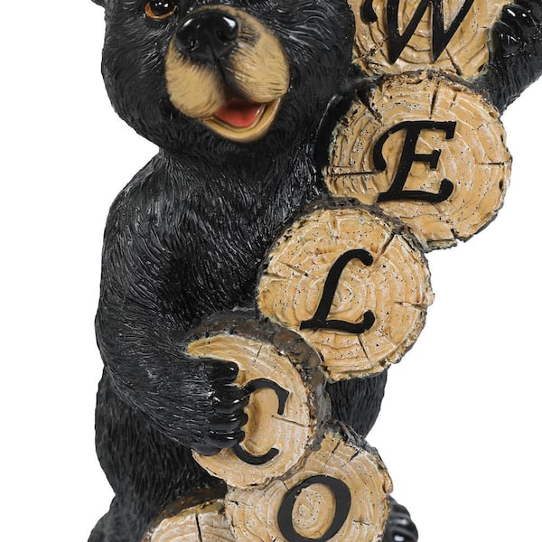 Don't Feed the Bears Mini Black Bear 3 x 2 Hand-cast Resin Figurine Sculpture 