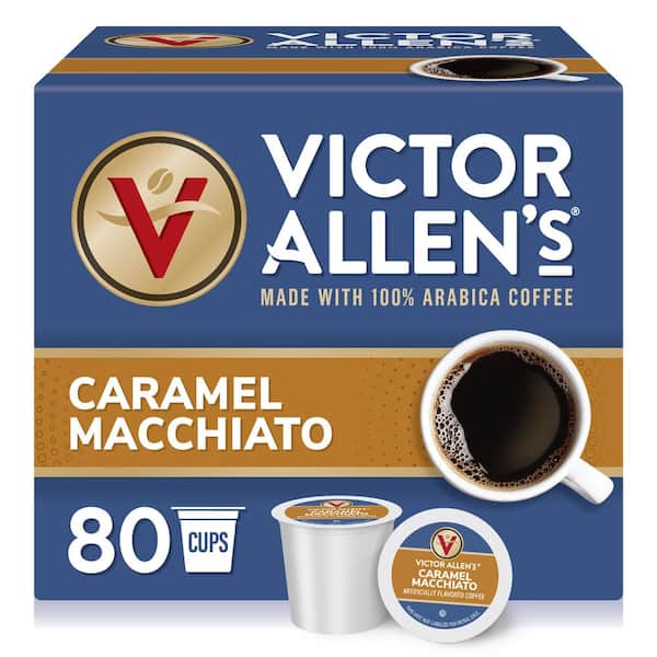 Victor Allen's Caramel Macchiato Coffee Single Serve Coffee Pods for Keurig K-Cup Brewers (80 Count)
