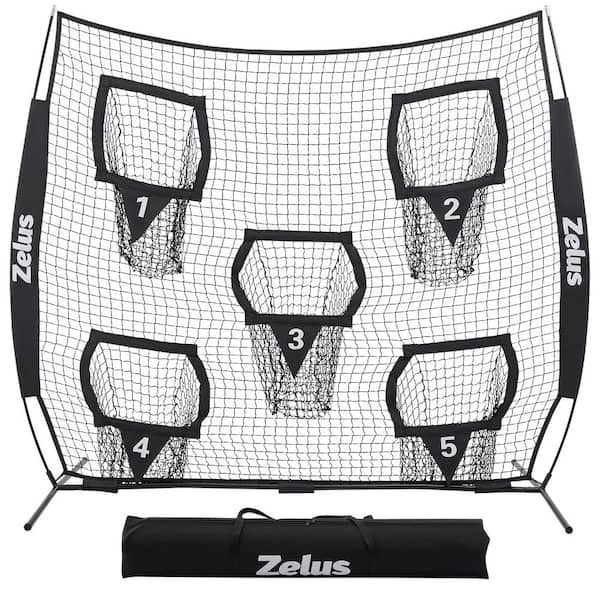 8 x 8 ft. Polyester Football Throwing Net in Black