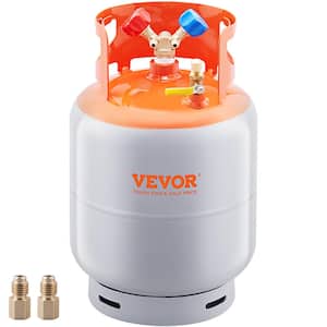 Refrigerant Recovery Tank 50 LBS Capacity 400 psi Portable Cylinder Tank with Y-Valve for Liquid/Vapor for R22/R134A