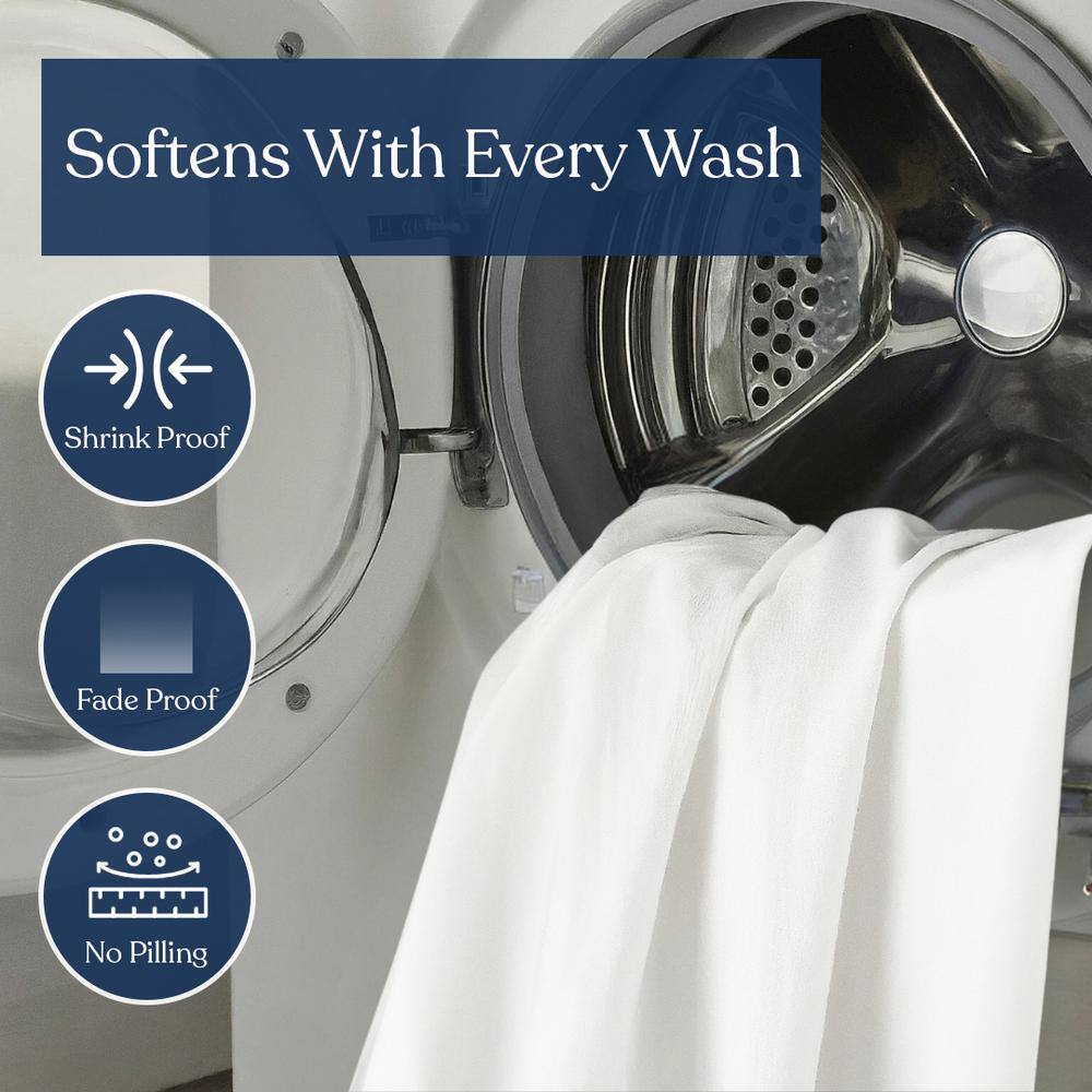 Twin White Organic Cotton Percale Sheet Set