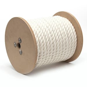 3/4 in. x 100 ft. 3-Strand Cotton Twisted Rope, Natural