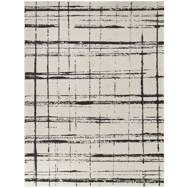 BALTA Cerio Charcoal 8 ft. x 10 ft. Abstract Area Rug