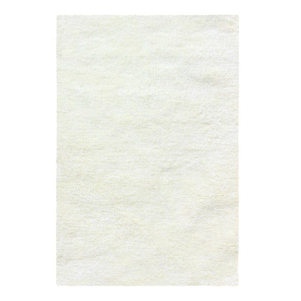 SUPERIOR Shag Ivory 3 ft. x 5 ft. Elegant Soft Plush Area Rug