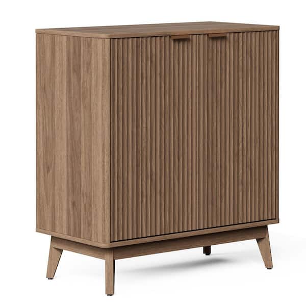 Cabinson Walnut 31. 5 in. W x 15. 75 in. D x 34. 45 in. H Sideboard Buffet Cabinet and 2 Doors