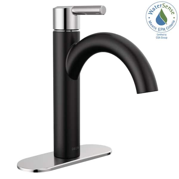 Delta Nicoli J-Spout Single-Hole Single-Handle Bathroom Faucet in