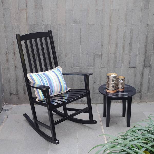 Cambridge Casual Thames Black Wood Outdoor Rocking Chair Set Of 2 712818 Hw Bk Cambridge Casual Thames Black Wood, Black Outdoor Rocking Chairs Set