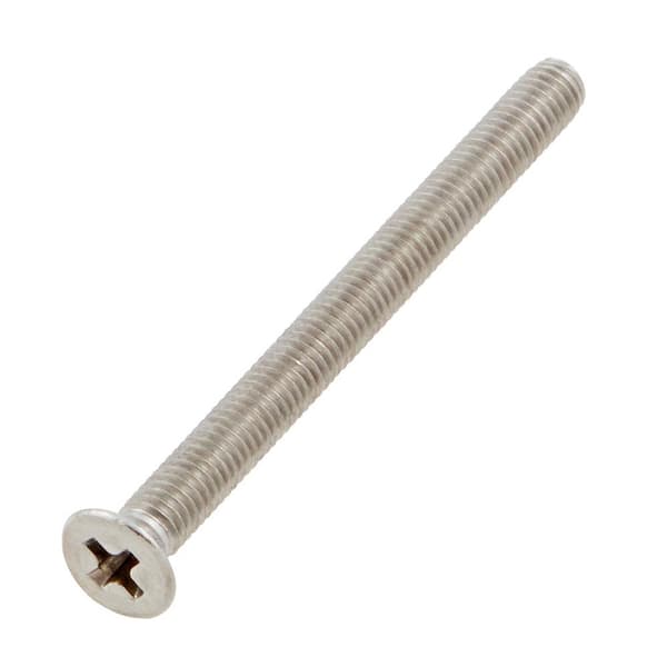 Everbilt M3-0.5x35mm Stainless Steel Flat Head Phillips Drive Machine Screw 2-Pieces