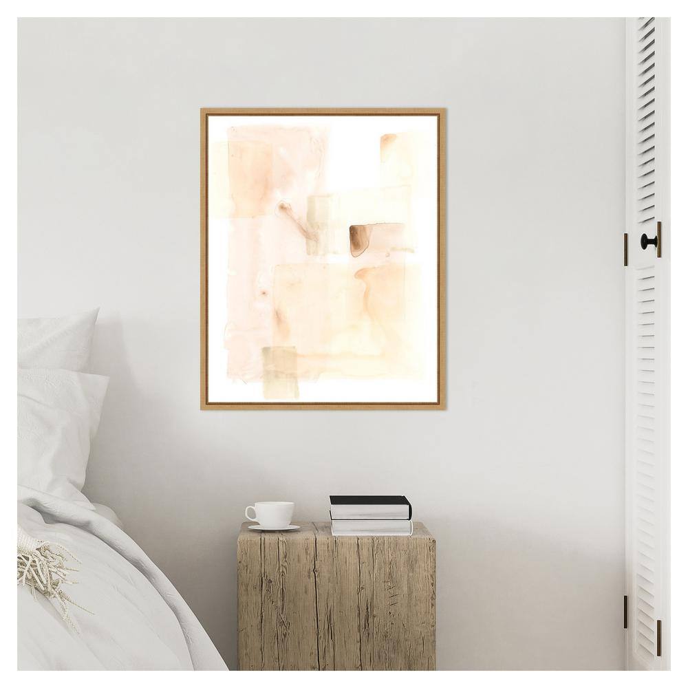 Liquid Chiffon I Abstract Beige and Light Brown Canvas Art
