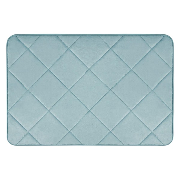 Home Dynamix Capri Haven Mint 22 in. x 42 in. Machine Washable Memory Foam Bath Mat