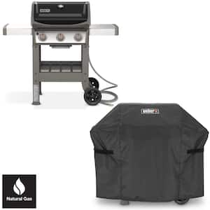 Spirit II E-310 3-Burner Natural Gas Grill with Grill Cover