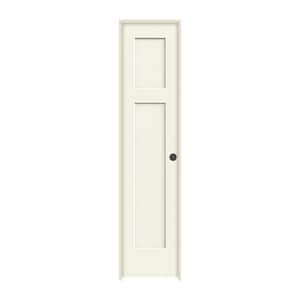 18 in. x 80 in. Craftsman Vanilla Painted Left-Hand Smooth Solid Core Molded Composite MDF Single Prehung Interior Door