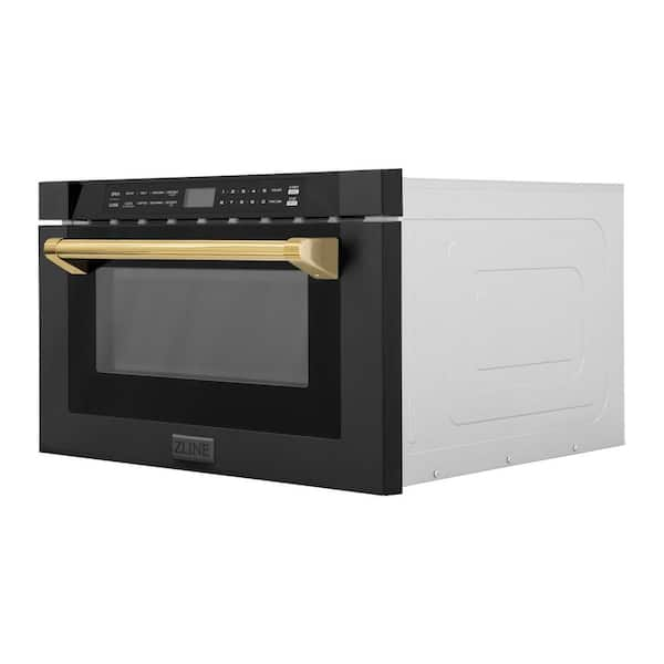 ZLINE Kitchen and Bath Autograph Edition 30 in. 1000-Watt Built-In Microwave  Drawer in Stainless Steel & Polished Gold Handle MWDZ-30-G - The Home Depot