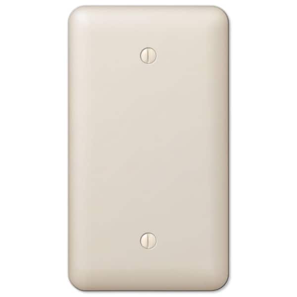 AMERELLE Declan 1 Gang Blank Steel Wall Plate - Almond