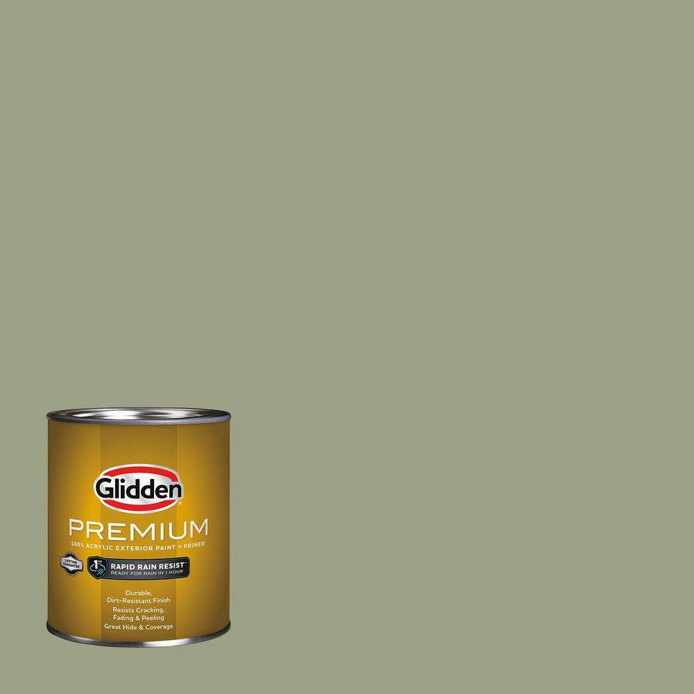 Glidden Premium 1 qt. PPG1126-5 Zebra Grass Satin Exterior Latex