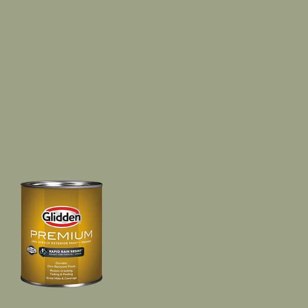 Glidden Premium 1 qt. PPG1126-5 Zebra Grass Satin Exterior Latex