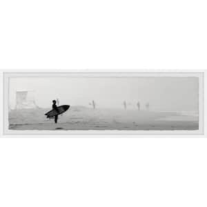 "Foggy Surfing" by Marmont Hill Framed Nature Art Print 10 in. x 30 in.