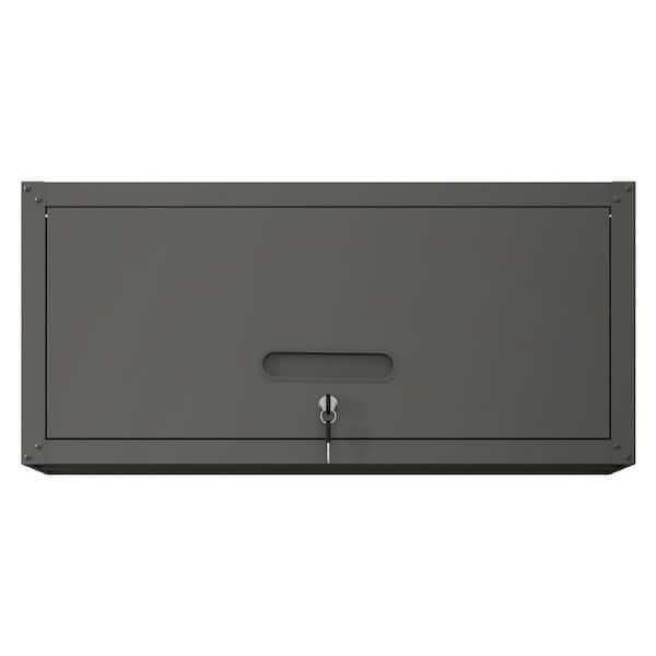 29.53 in. W x 11.81 in. D x 13.58 in. H Black Garage/Bathroom Storage Wall Cabinet for Garage Workshop, Office
