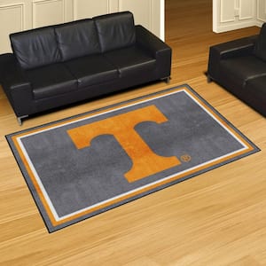 Tennessee Volunteers Gray 5 ft. x 8 ft. Plush Area Rug