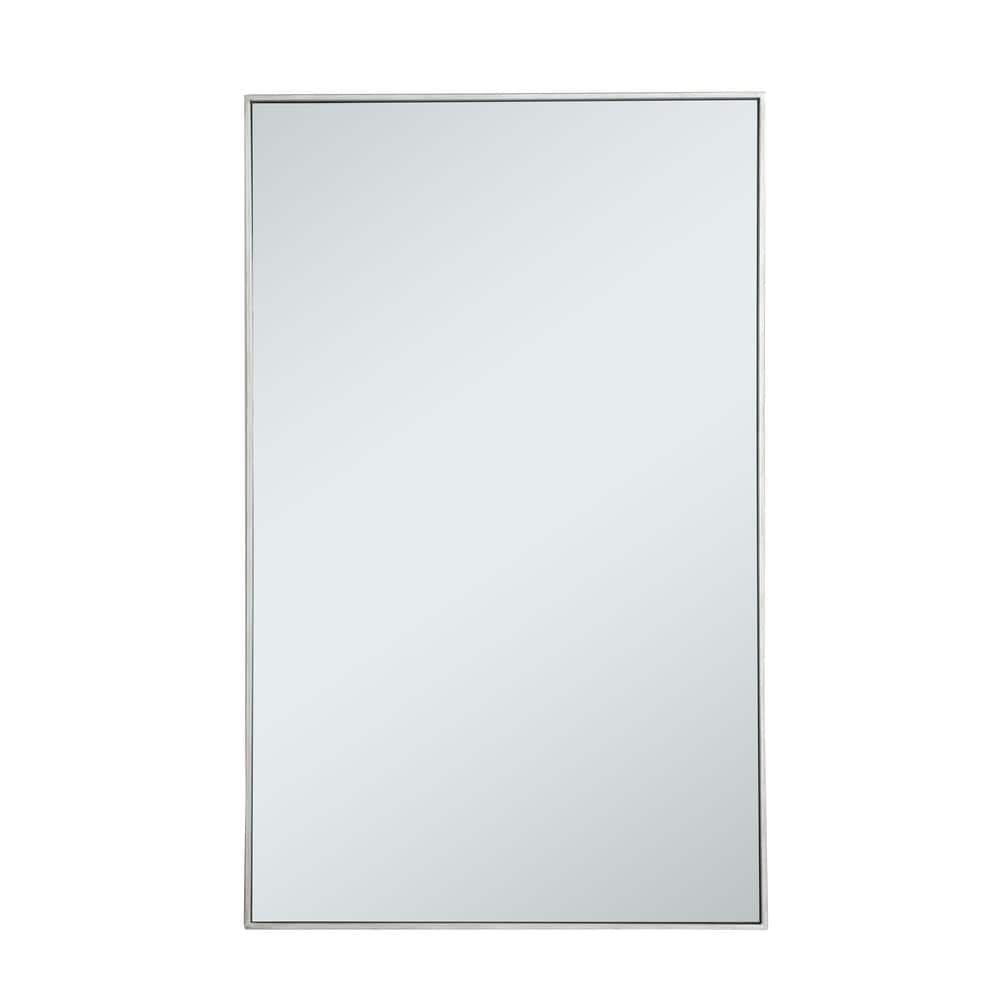 Large Rectangle Silver Modern Mirror (48 in. H x 30 in. W)