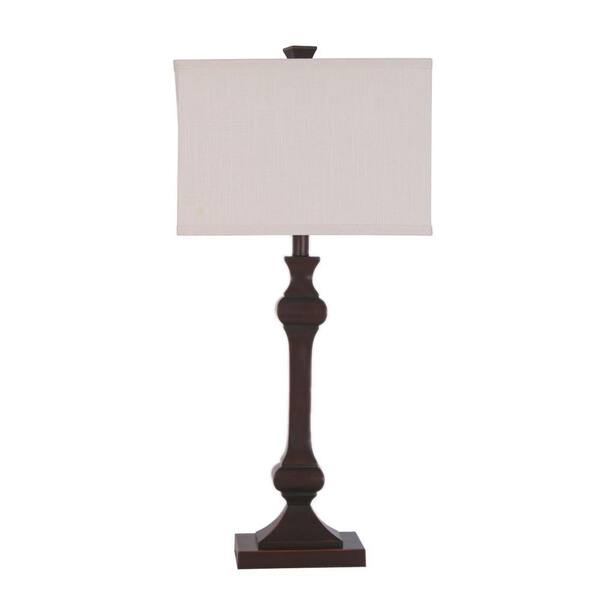 Fangio Lighting 30.75 in. Antique Bronze Composition Table Lamp