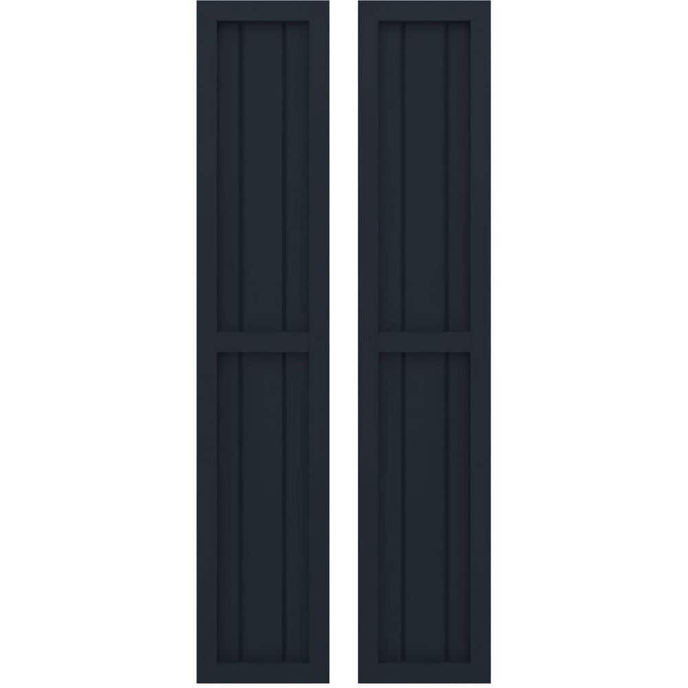 10-1/2-in W x 80-in H Americraft 3 Board Real Wood Two Equal Panel Framed Board and Batten Shutters Starless Night Blue price history on PriceWatchPro