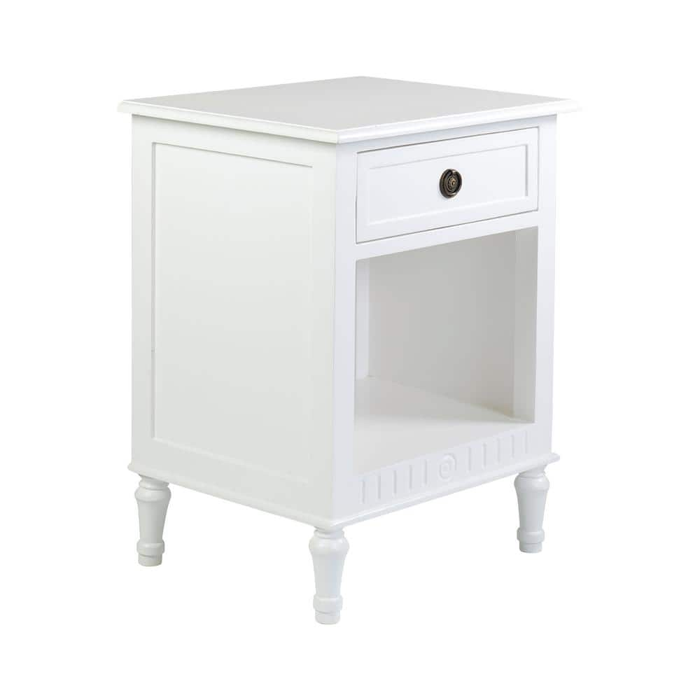 legaspi 1 drawer nightstand white