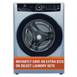 27 in. 4.5 cu.ft. HE Front Load Washer with LuxCare Wash System 20-minutes Fast Wash, ENERGY STAR in Glacier Blue