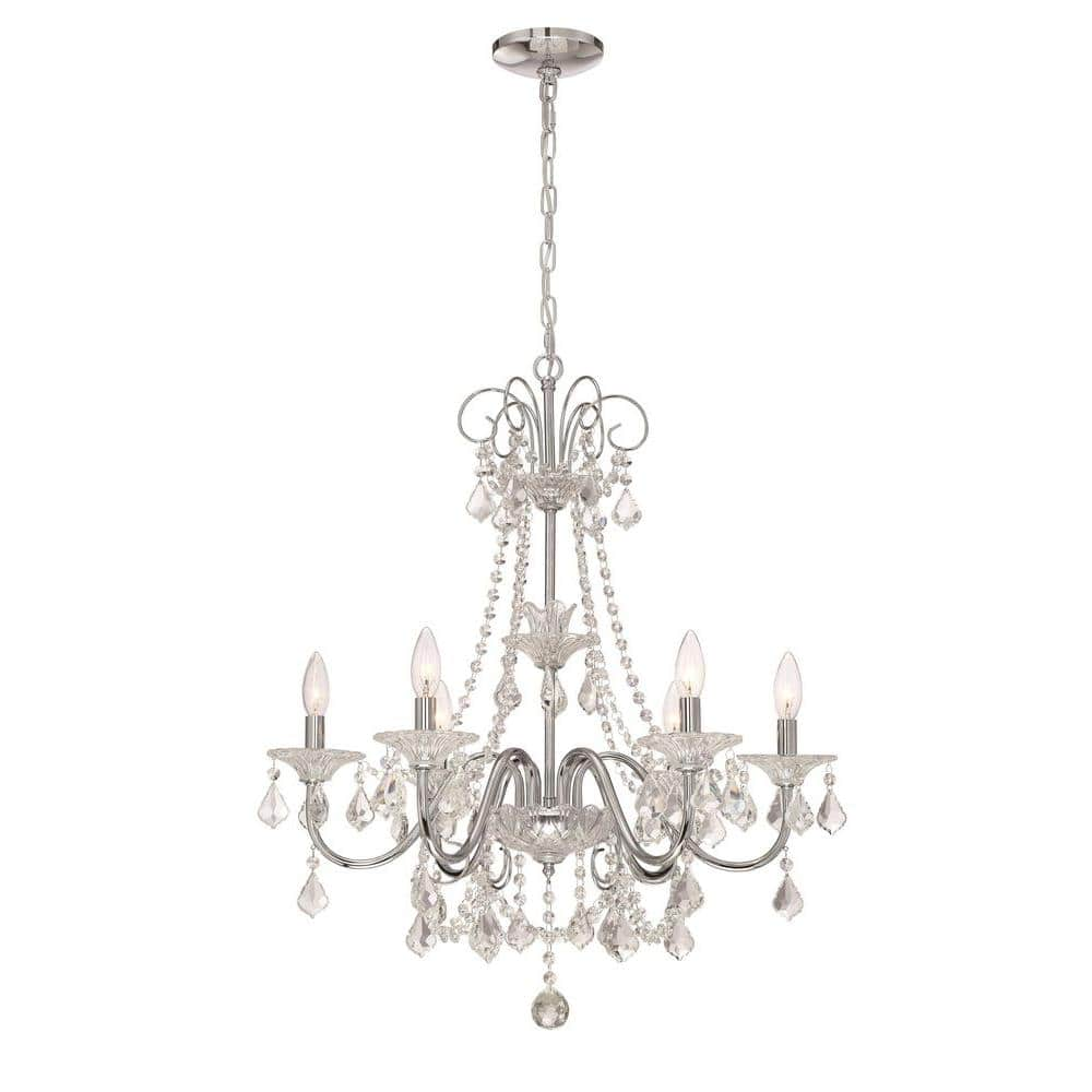 Home Decorators Collection 6-Light Chrome Chandelier 29360-HB - The ...