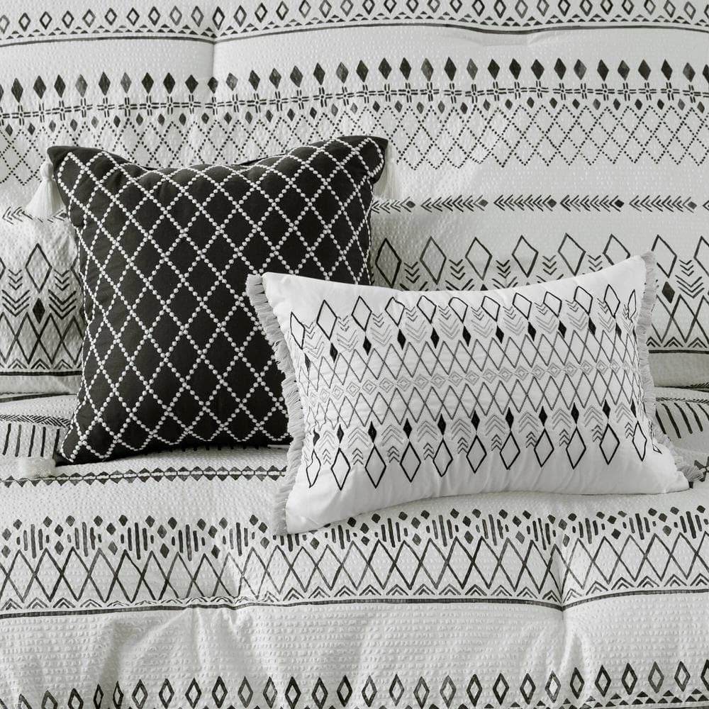 King Blue Microfiber Reversible Comforter Set with Decorative Pillows