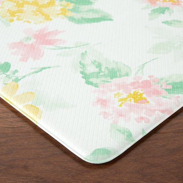 Kitchen Drying Mat - Floral - Pink - Yellow - 3 Colors - 2 Sizes - ApolloBox