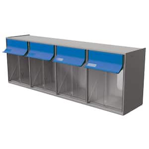Mobile Gravity Shelf Bin Organizer - 7 x 12 x 4 Bins