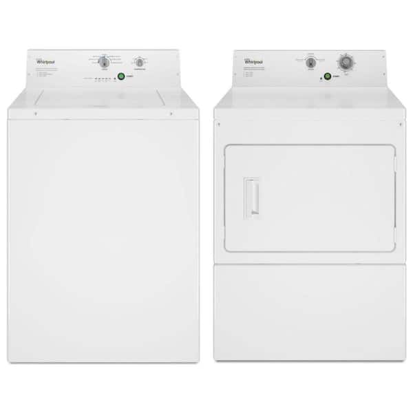 3.3 cu. ft. White Top Load Washer and 7.4 cu. ft. 240-Volt White Dryer Set