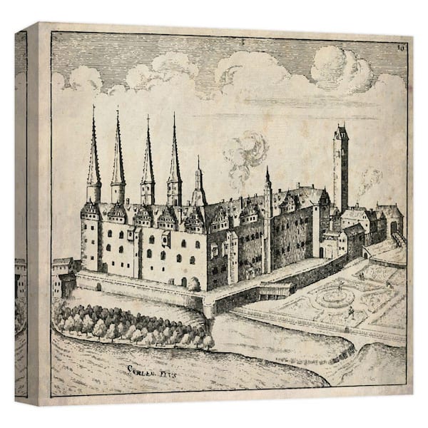 PTM Images "CASTLE 2'' Canvas Abstract Wall Art 15 in. x 15 in.