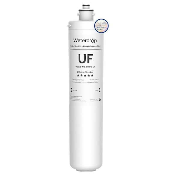 RF15W-UF 0.01 Micron Water Filter, 16K Gallons High Capacity, Replacement for Under Sink Water Filtration System, White