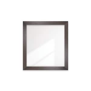 Modern Farmhouse Dark Brown Accent Framed Wide Wall Mirror 37 in. W x 40 in. H