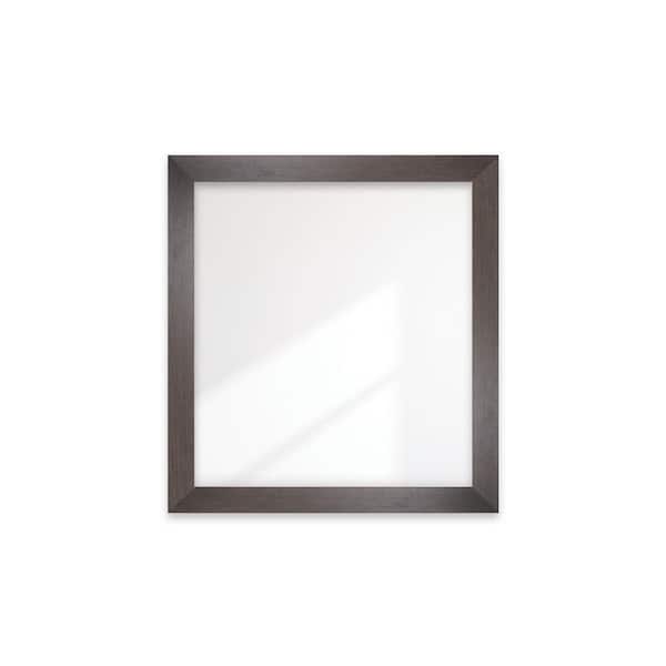 BrandtWorks Modern Farmhouse Dark Brown Accent Framed Wide Wall Mirror 37 in. W x 40 in. H