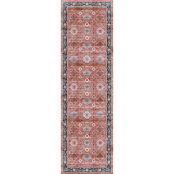 Nourison Fulton Rust 2 ft. x 8 ft. Vintage Persian Traditional Kitchen Runner Area Rug