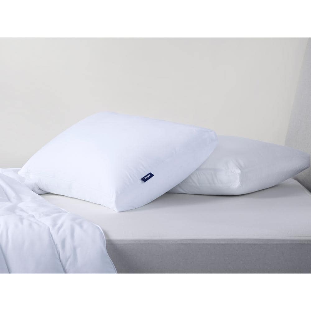 Standard White Polyester Pillow Set, Two Pack