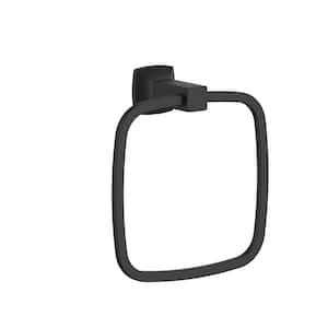 Fairbanks Wall Mounted Towel Ring in Satin Black