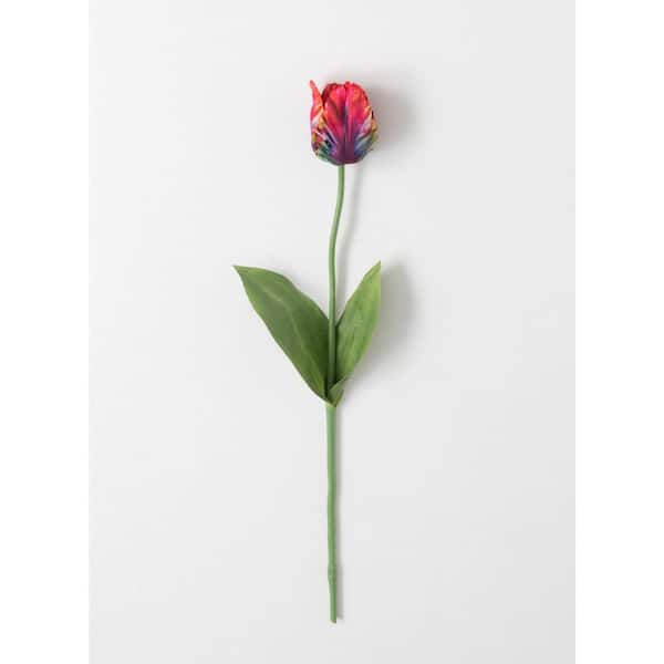 SULLIVANS 25 in. Red Artificial Garden Tulip Stem