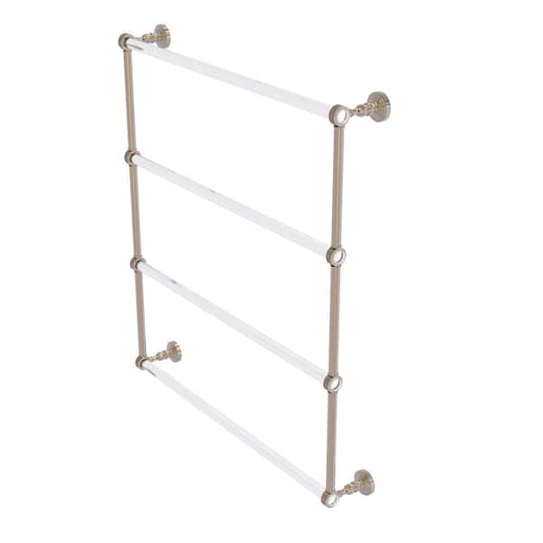 Pacific Grove Collection 30 in. Wall Mounted Towel Bar in Antique Pewter with Dotted Accents