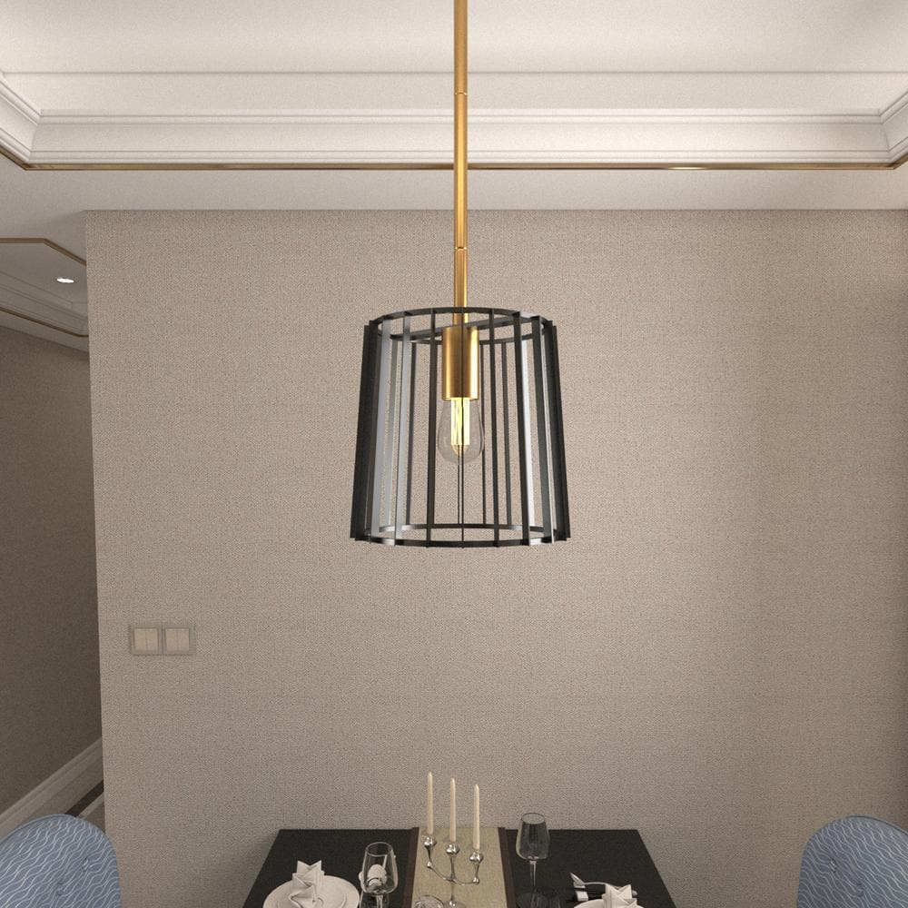 Madison 60W 1-Light 7.72 In. Black Farmhouse Island Metal Mini Pendant Light Dining Kitchen Foyer Lighting price history on PriceWatchPro