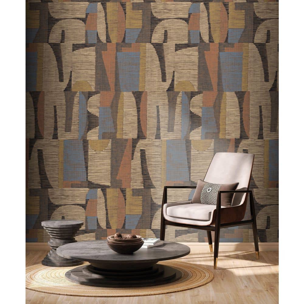 Lynch Blue & Pergament Ethnic Print Collage Print Non-Woven Non-Pasted Textured Mural 68 Sq. Ft. price history on PriceWatchPro