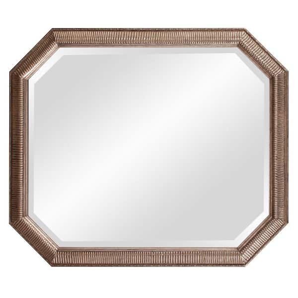 Marley Forrest Medium Irregular Champagne Silver Beveled Glass Contemporary Mirror (36 in. H x 30 in. W)