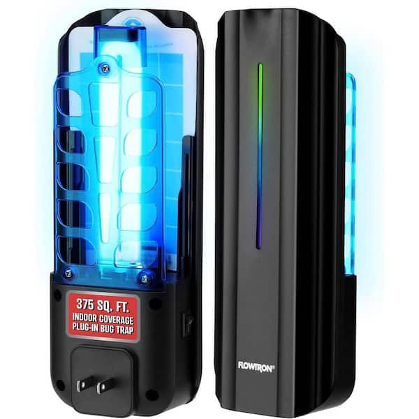Indoor Fly Trap, 9-Watt UV Light, Silent Mosquito and Gnat Zapper, 375 sq. ft. - Black