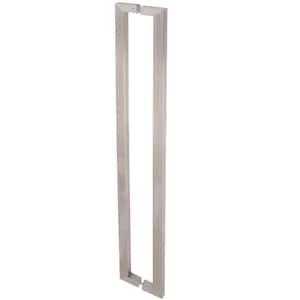 5 ft. Brushed Steel Barn Door Hardware Double Sided Square Pull Handle