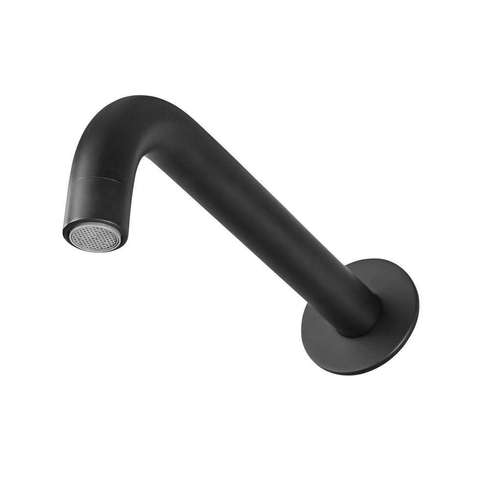 Ivy Matte Black Brass Single-Handle Wall-Mount Bathroom Faucet