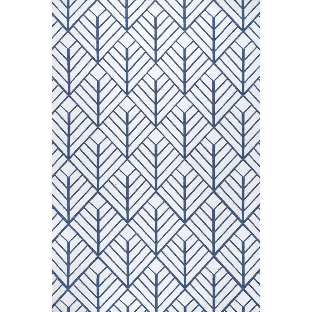Tiffany Contemporary Diamond Blue 3 ft. x 8 ft. Indoor/Outdoor Area Rug price history on PriceWatchPro