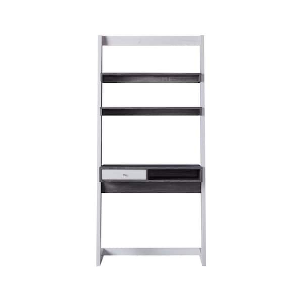 3 Tier White Ladder Desk 80.7'' Standing Desks for Small Space  Home Office 20kg